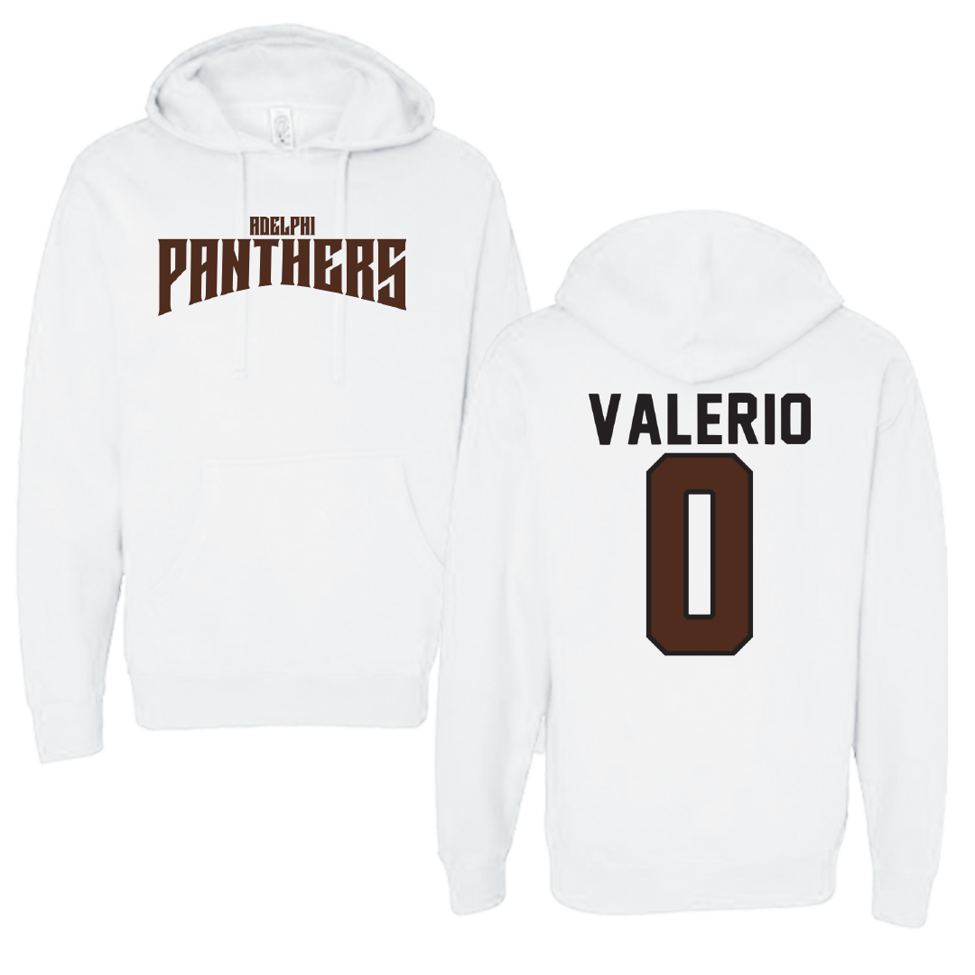 Adelphi University Lacrosse White Classic Hoodie - #0 Ajani Valerio