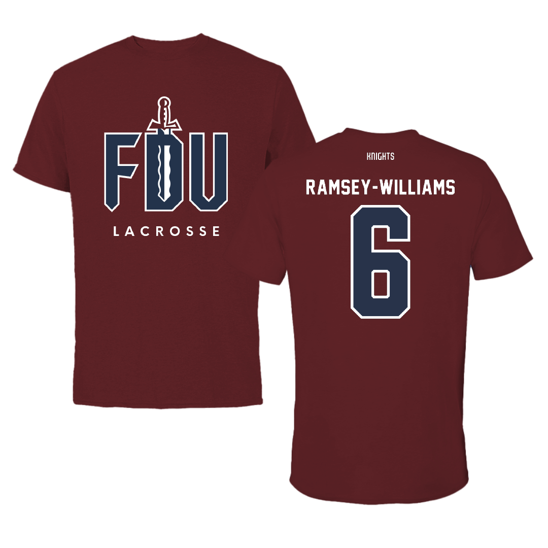 Fairleigh Dickinson University-Metropolitan Campus Lacrosse Maroon Tee - #6 Jayanna Ramsey-Williams