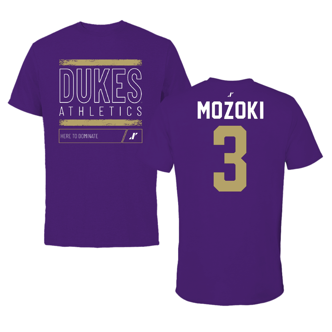 James Madison University Baseball Purple Dominate Tee - #3 Todd Mozoki