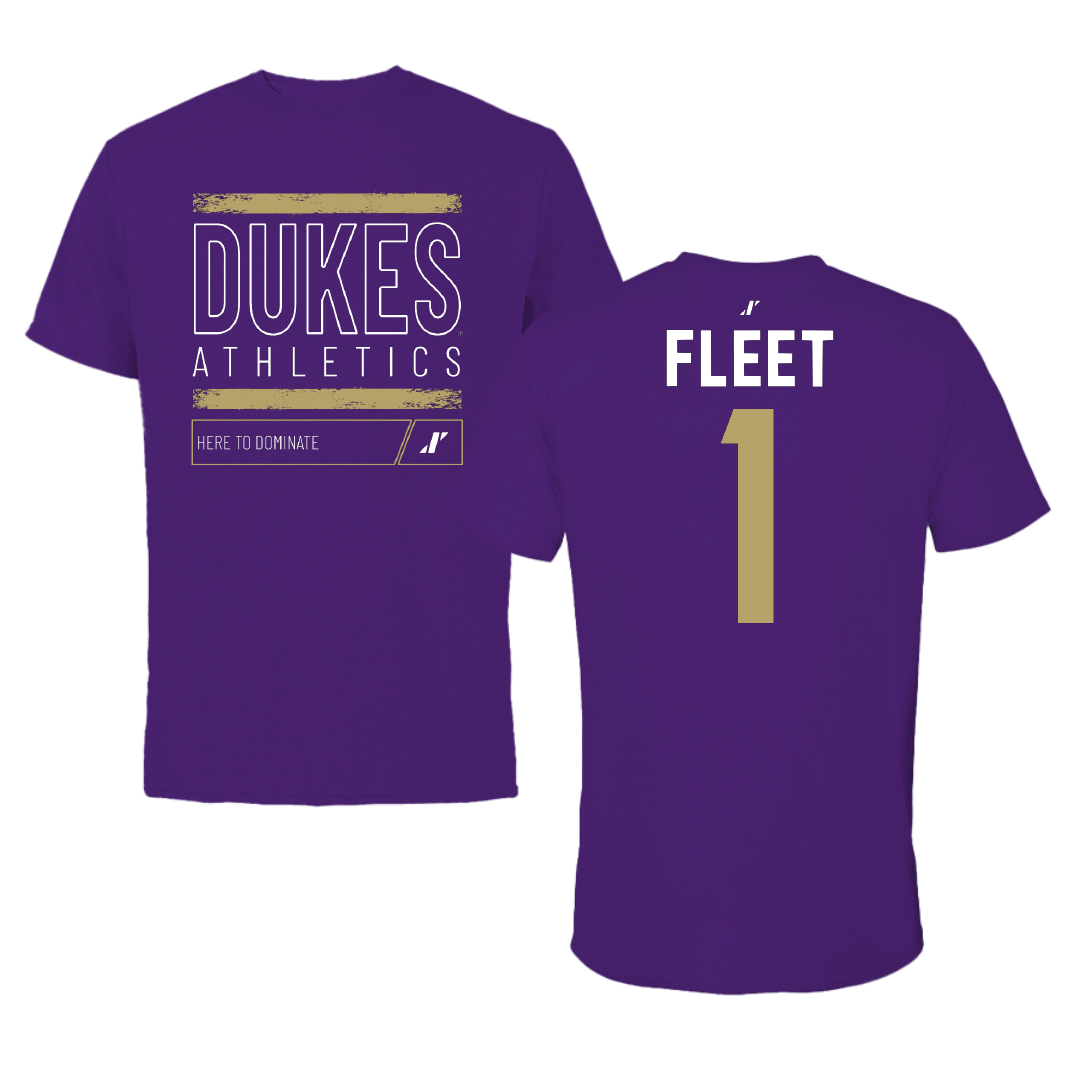 James Madison University Softball Purple Dominate Tee - #1 Kirsten Fleet