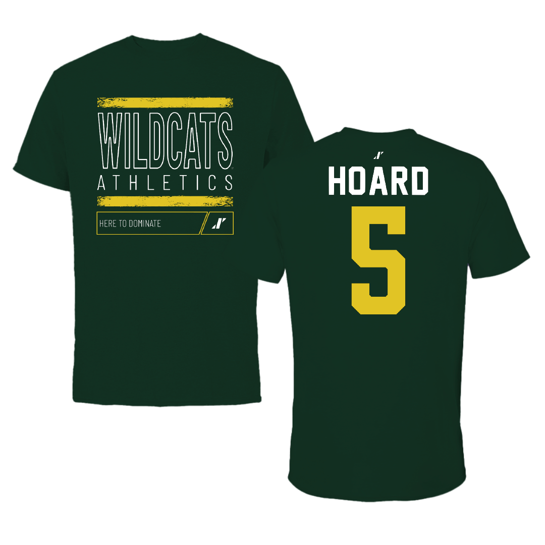Northern Michigan University Football Forest Green Dominate Tee - #5 Aidan Hoard