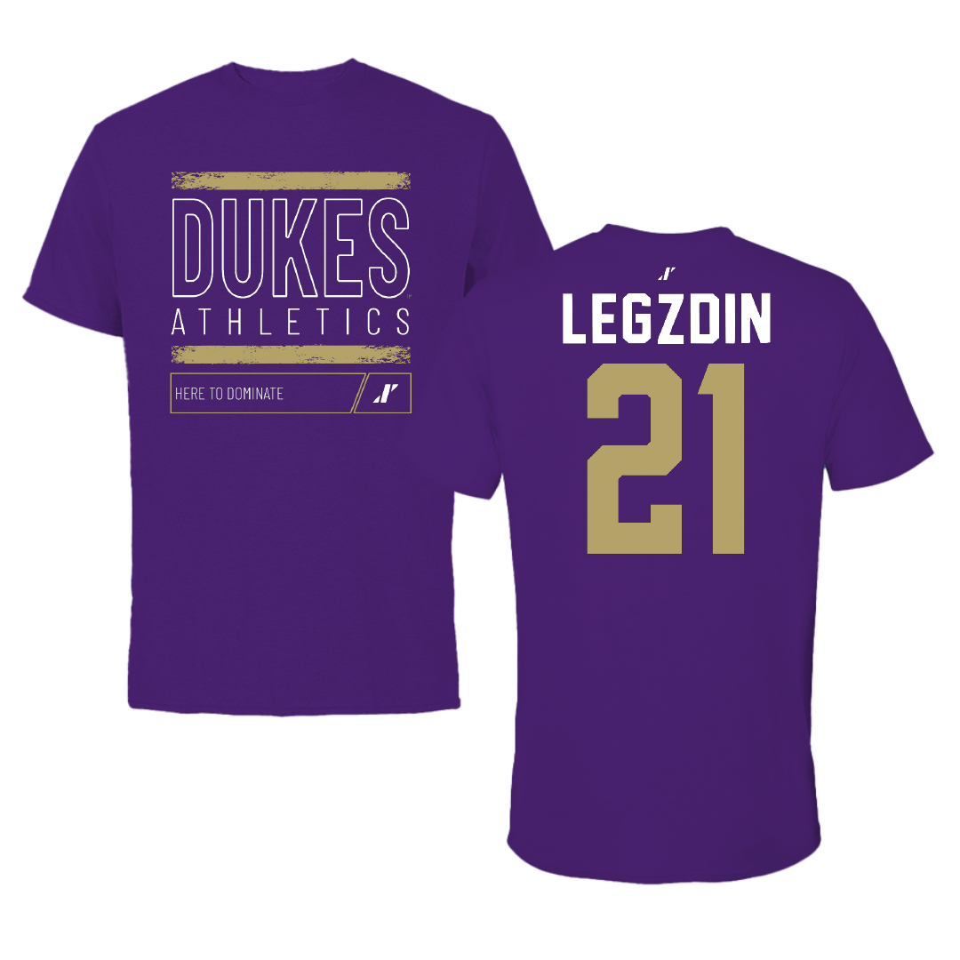 James Madison University Softball Purple Dominate Tee - #21 Cali Legzdin