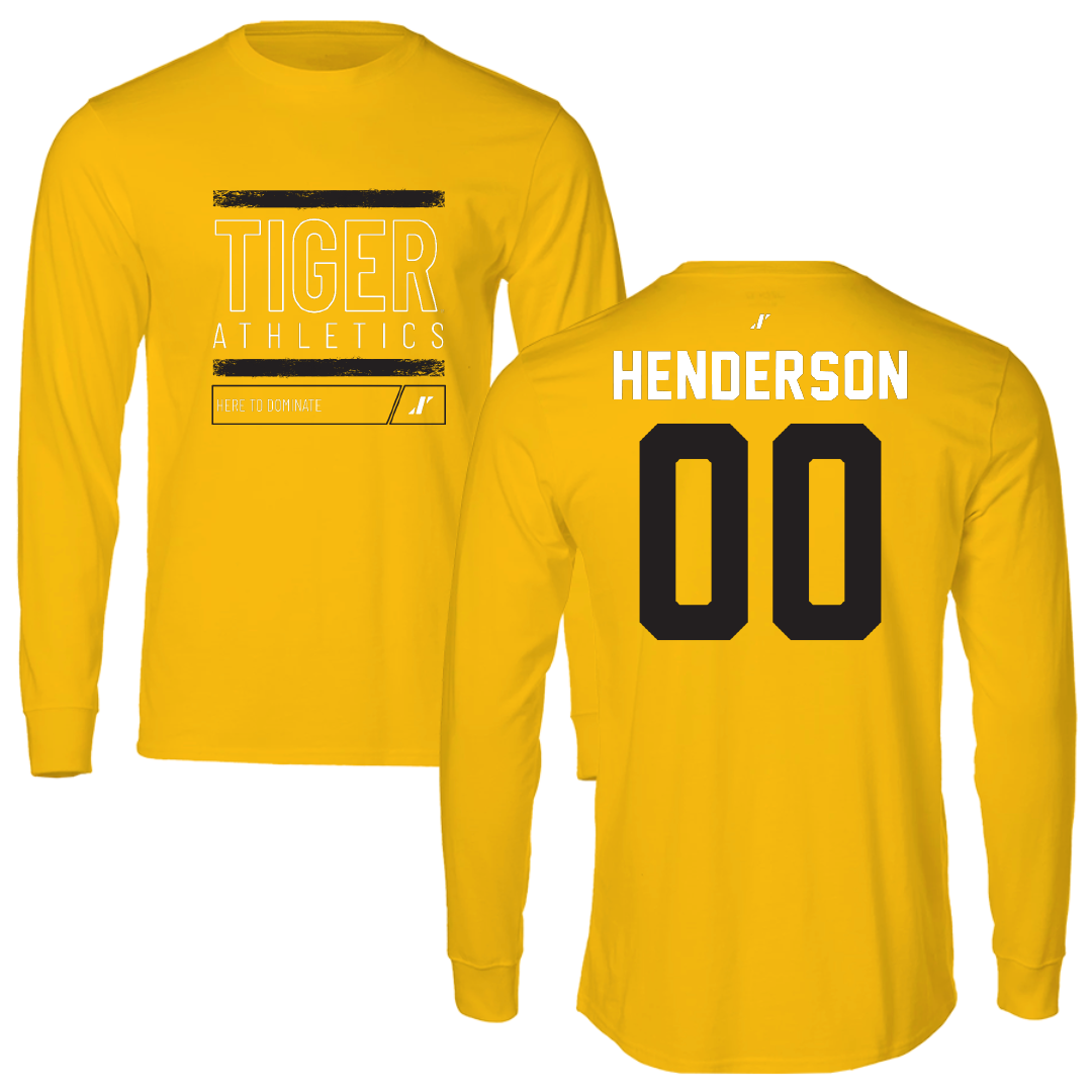 Grambling State University Soccer Gold Dominate Long Sleeve - #00 Tiaona Henderson