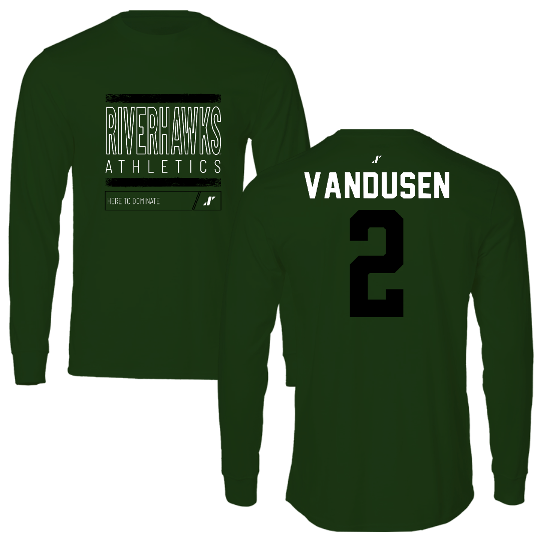 Northeastern State University Soccer Forest Green Dominate Long Sleeve - #2 Ethan VanDusen
