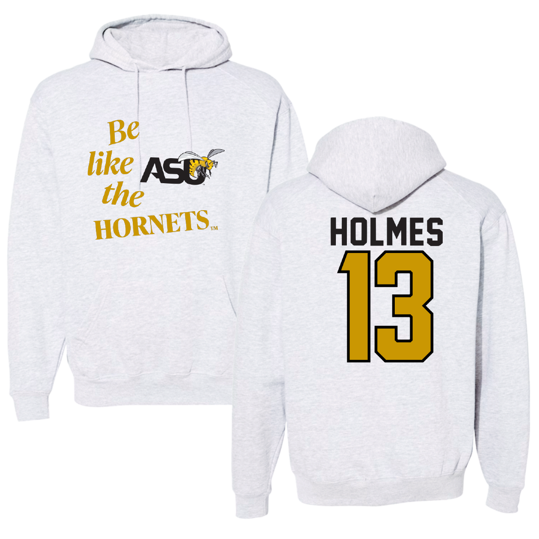 Alabama State University Baseball Light Gray Be Like Us Hoodie - #13 Tyler Holmes
