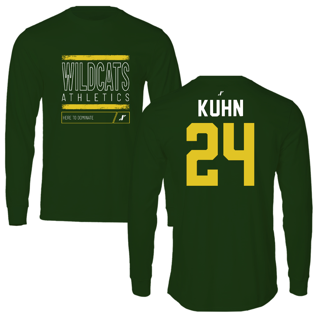 Northern Michigan University Basketball Forest Green Dominate Long Sleeve - #24 Makaylee Kuhn