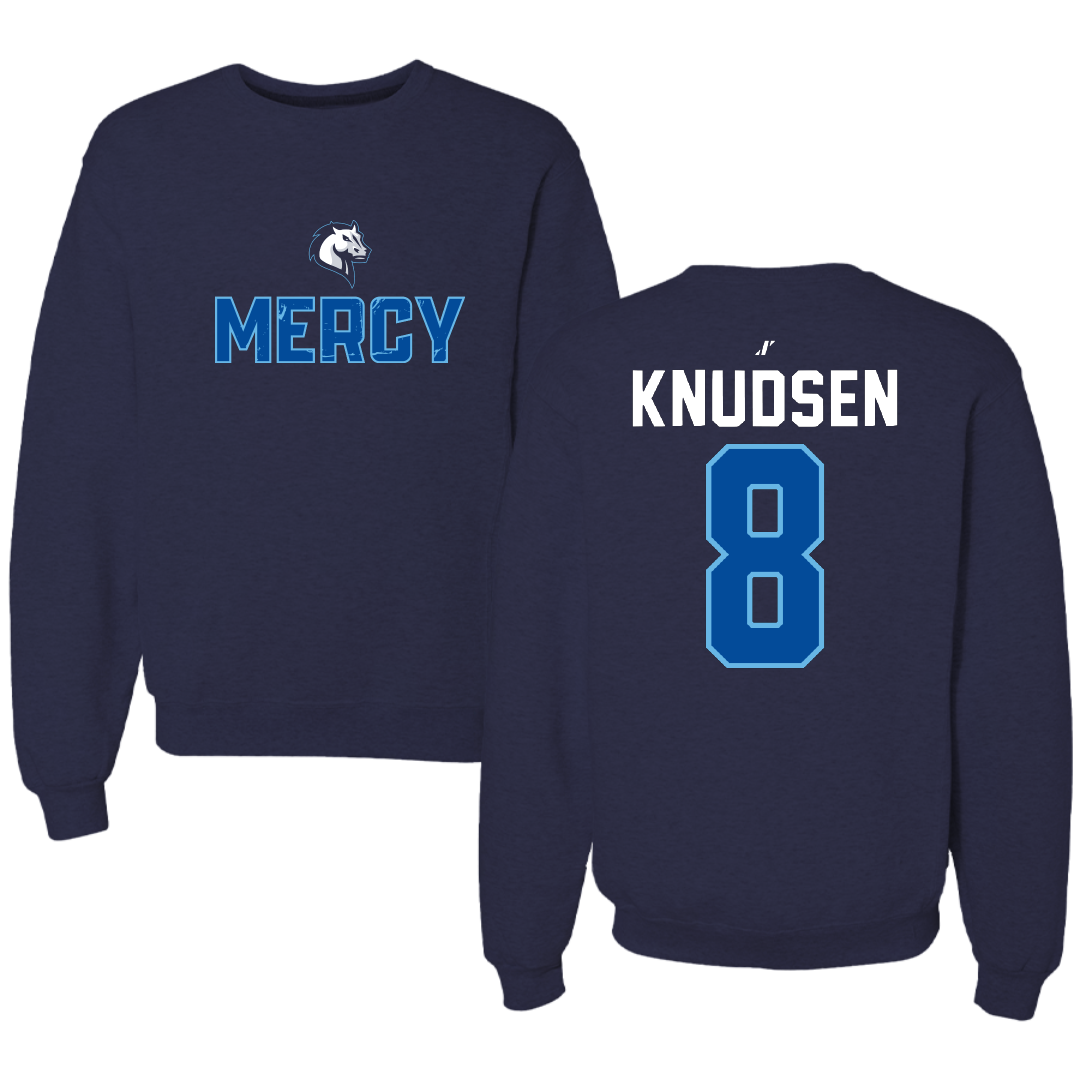 Mercy University Lacrosse Navy General Crewneck - #8 Sofia Knudsen
