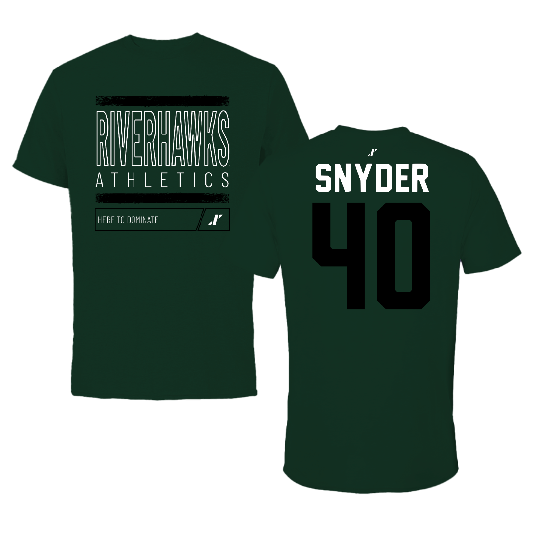 Northeastern State University Football Forest Green Dominate Tee - #40 Cooper Snyder