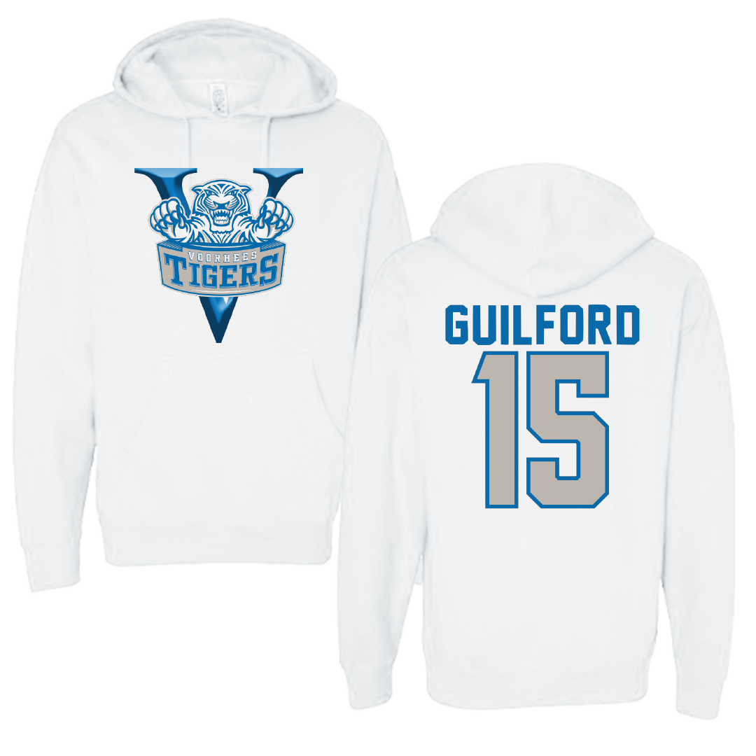 Voorhees University Baseball White Hoodie - #15 Emory Guilford
