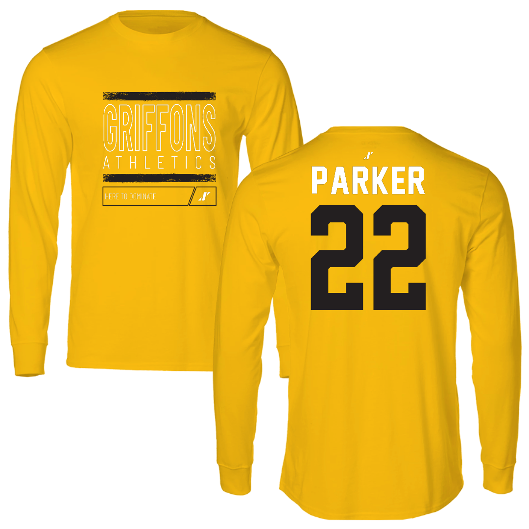 Missouri Western State University Football Gold Dominate Long Sleeve - #22 Denver Parker