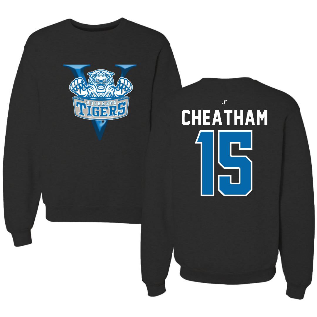 Voorhees University Softball Black Crewneck - #15 McKenzie Cheatham