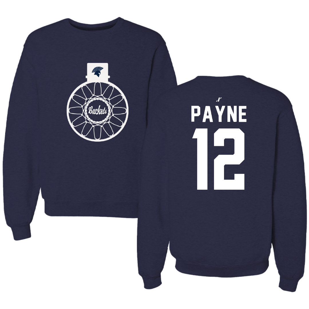 Missouri Baptist University Basketball Navy Buckets Crewneck - #12 Audrey Payne