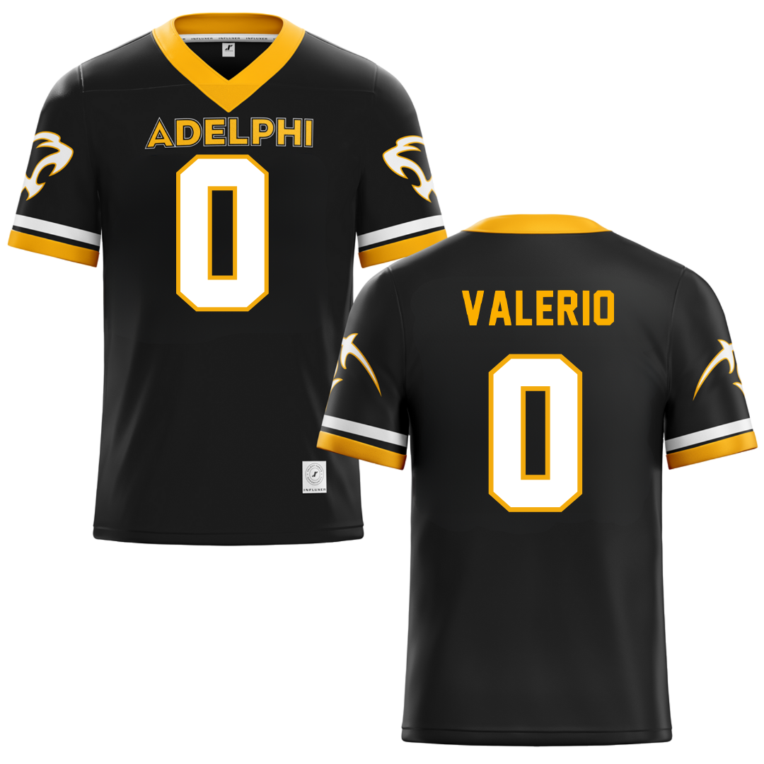 Adelphi University Black Lacrosse Jersey - #0 Ajani Valerio