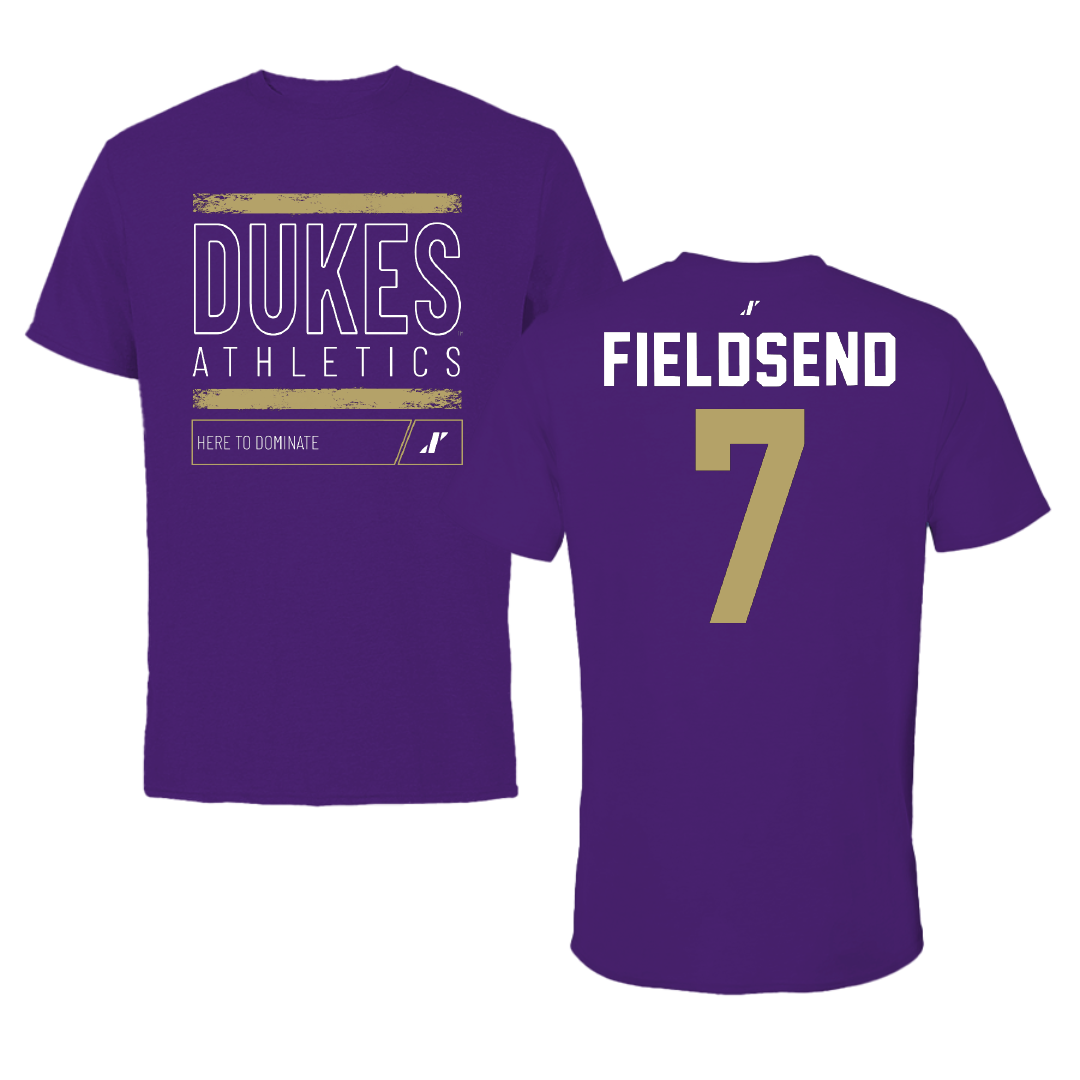 James Madison University Soccer Purple Dominate Tee - #7 Jeanette Fieldsend