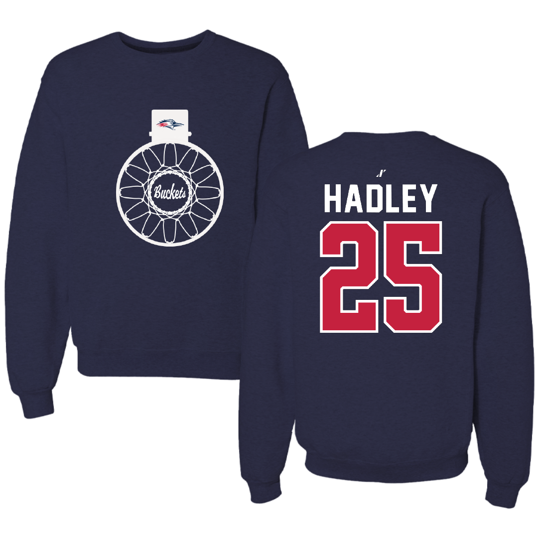 Metropolitan State University of Denver Basketball Navy Buckets Crewneck - #25 Blake Hadley