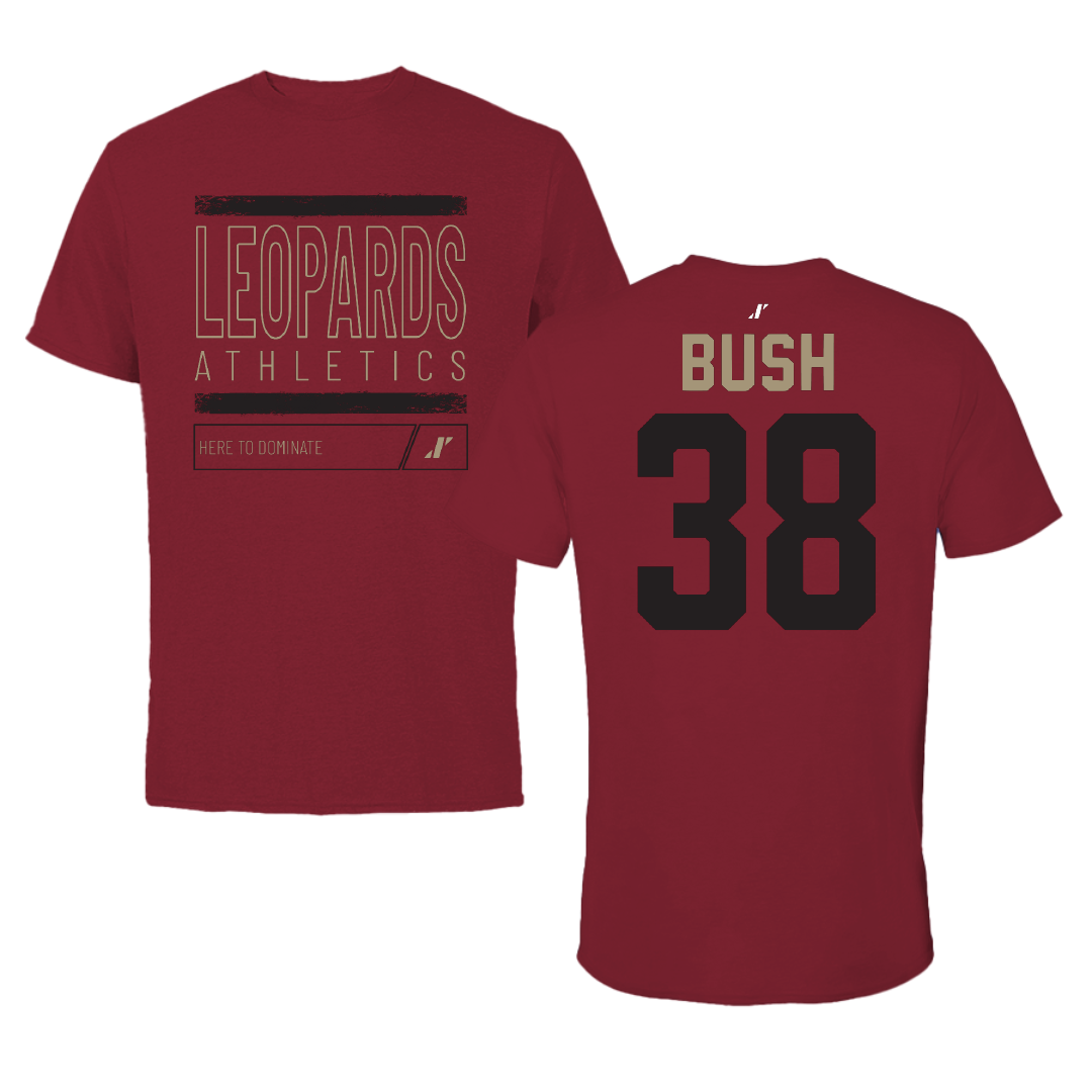 Lafayette College Football Cardinal Dominate Tee - #38 Christian Bush