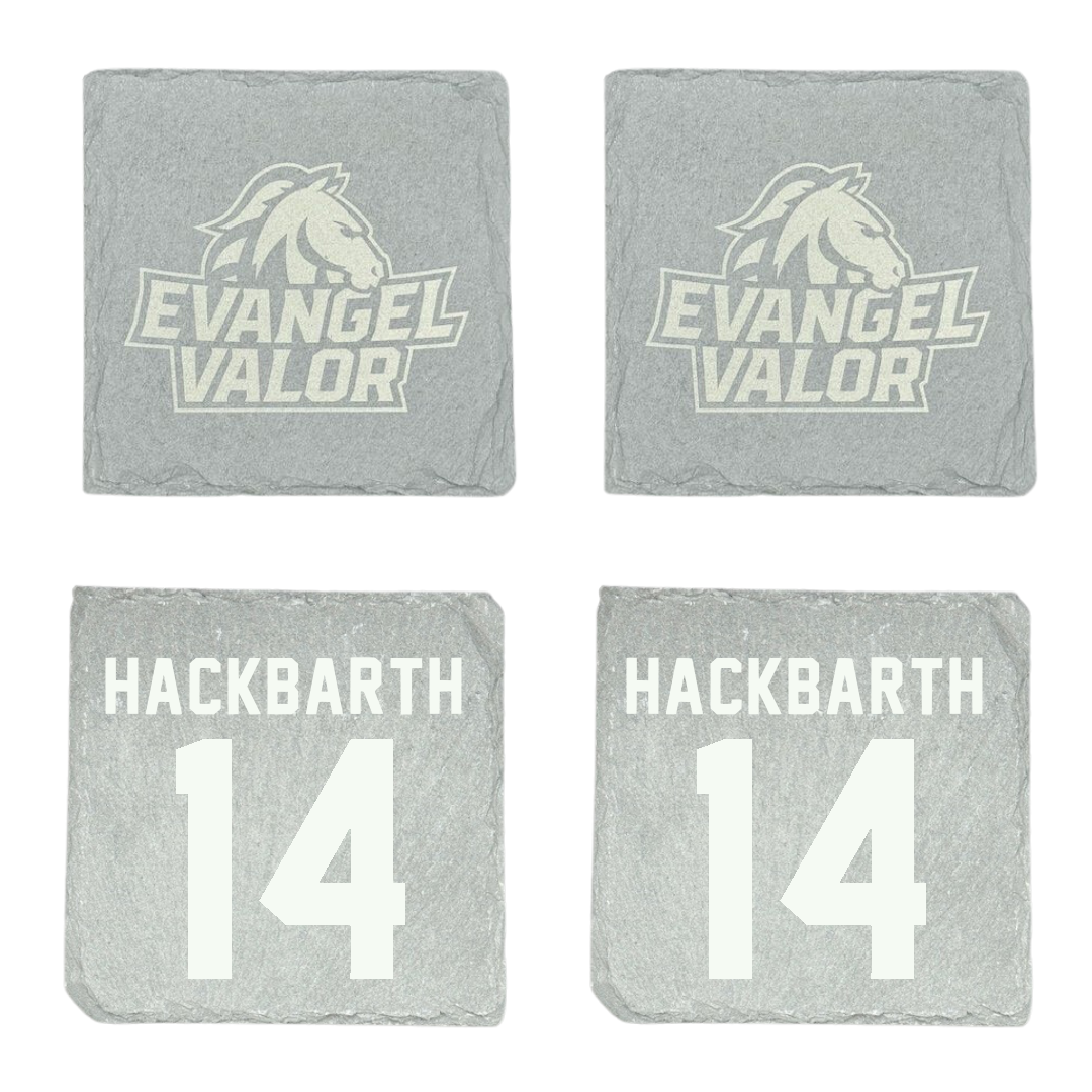 Evangel University Football Stone Coaster (4 Pack)  - #14 Harrison Hackbarth