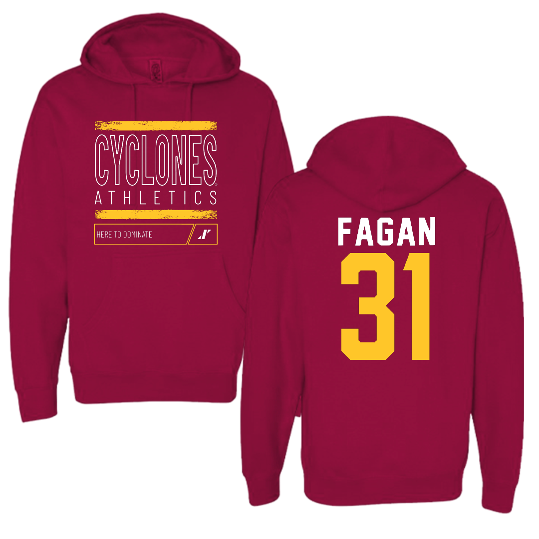 Iowa State University Soccer Cardinal Dominate Hoodie - #31 Cadence Fagan