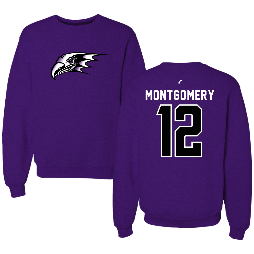 Niagara University Baseball Purple Crewneck - #12 Johnathan Montgomery
