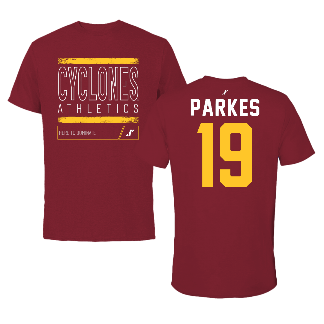 Iowa State University Football Cardinal Dominate Tee - #19 Michael Parkes