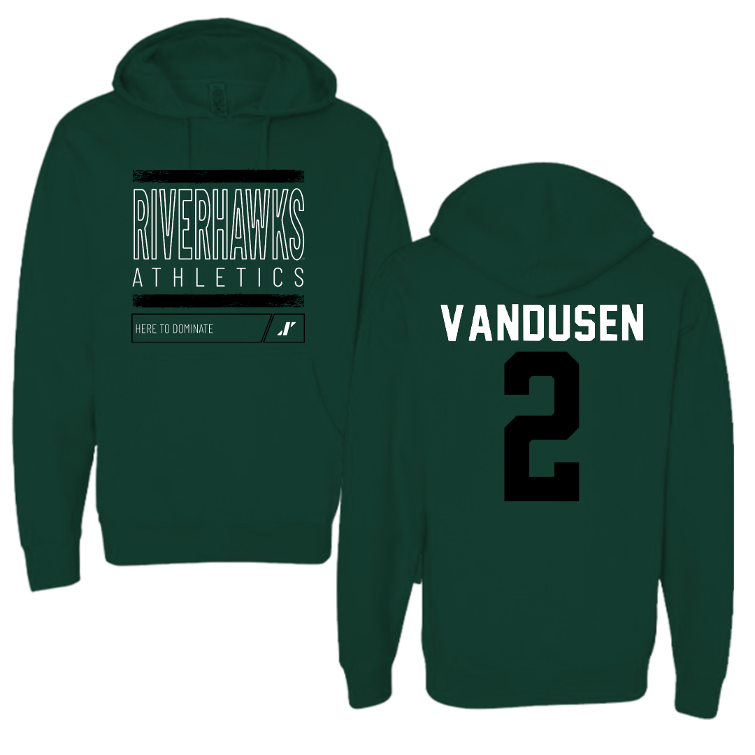 Northeastern State University Soccer Forest Green Dominate Hoodie - #2 Ethan VanDusen