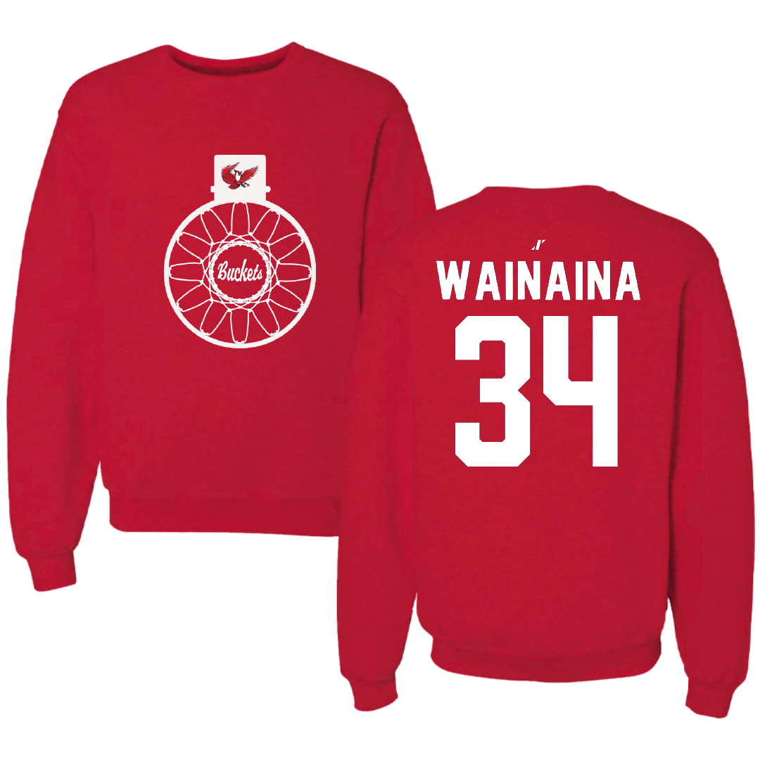 Keene State College Basketball Red Buckets Crewneck - #34 Denis Wainaina