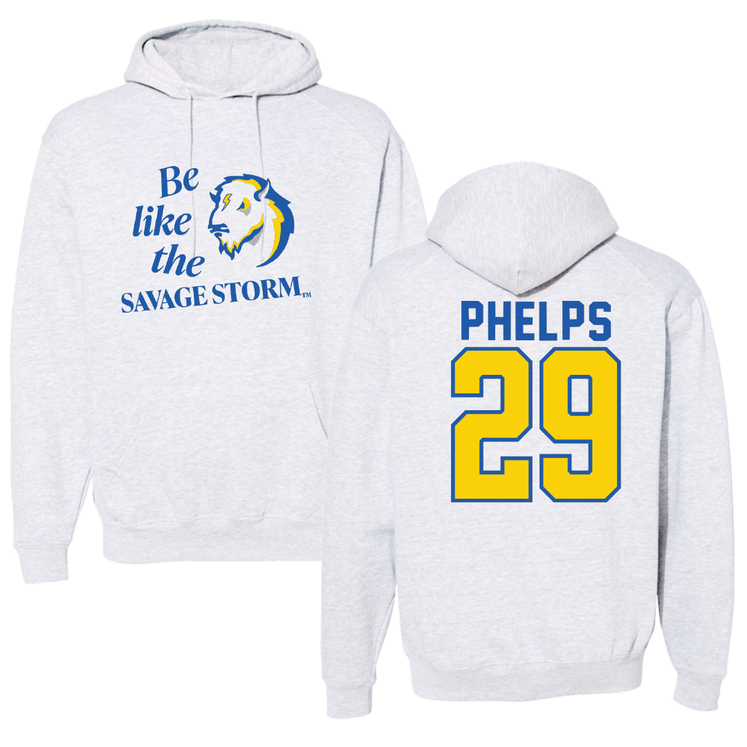 Southeastern Oklahoma State University Baseball Light Gray Be Like Us Hoodie - #29 Brayden Phelps