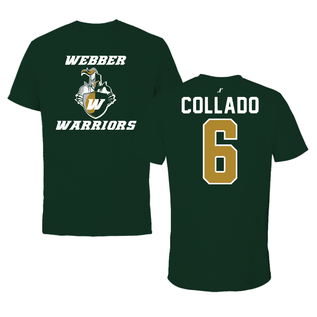 Webber International University Football Forest Green Tee - #6 Devin Collado