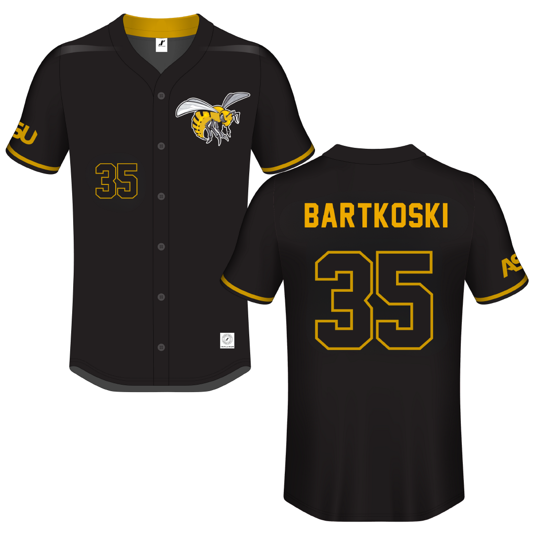 Alabama State University Black Button-Down Jersey - #35 Will Bartkoski