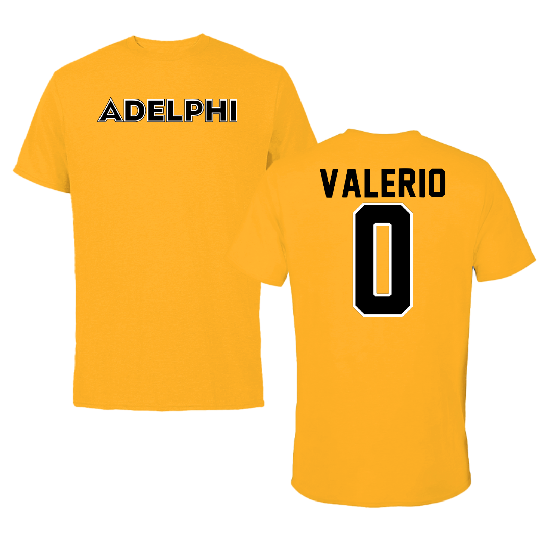 Adelphi University Lacrosse Gold Tee - #0 Ajani Valerio