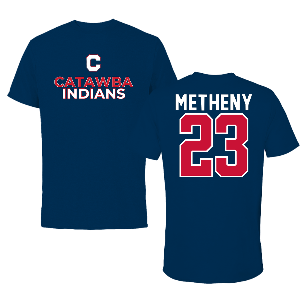 Catawba College Lacrosse Navy Tee - #23 Tigh Metheny