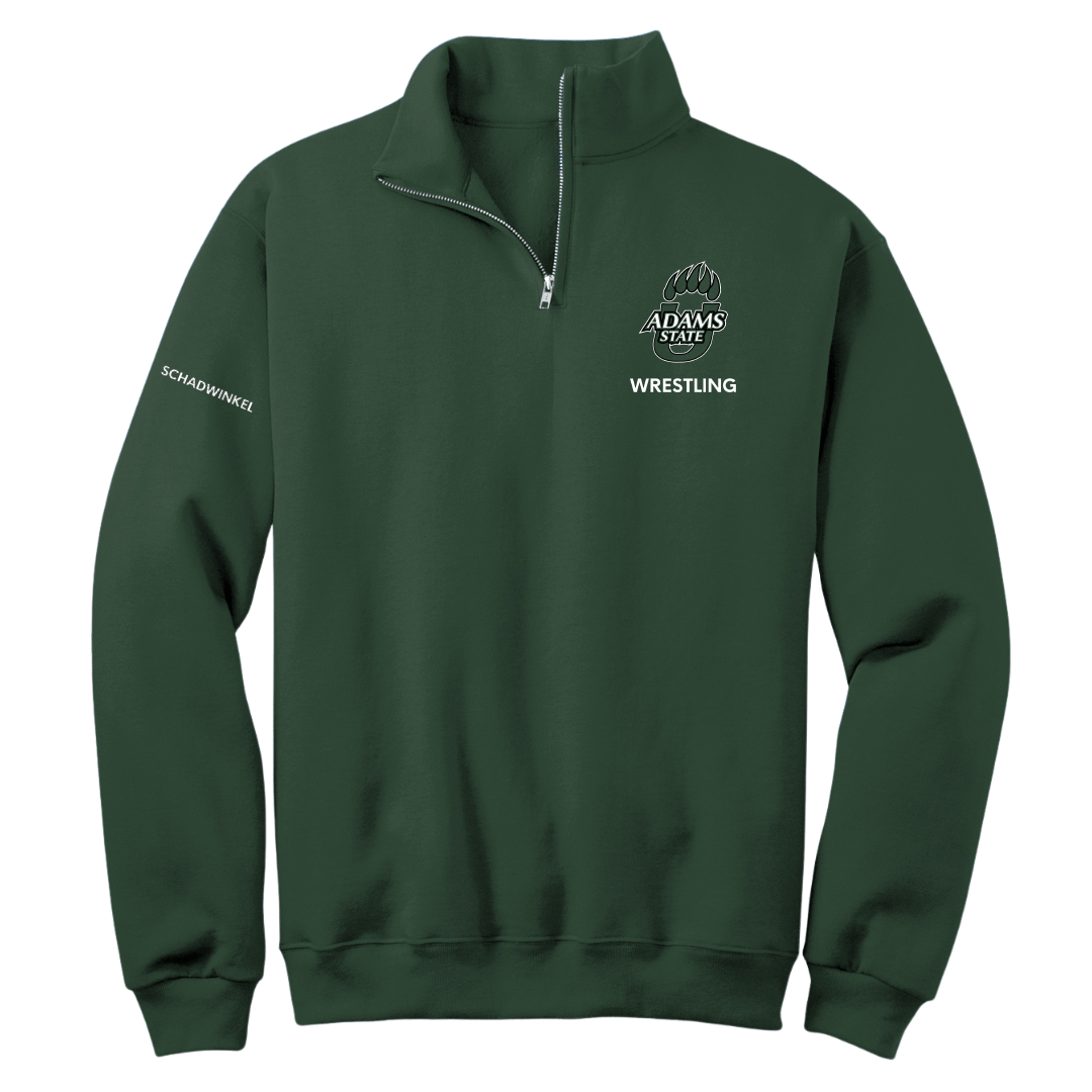 Adams State University Wrestling (M) Forest Green Quarter-Zip - Caden Schadwinkel