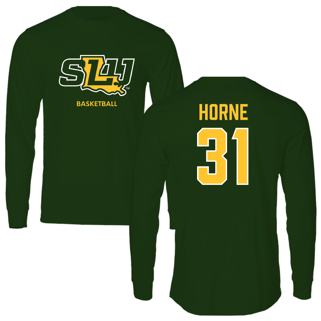 Southeastern Louisiana University Basketball (W) Forest Green Performance Long Sleeve - #31 Alexius Horne
