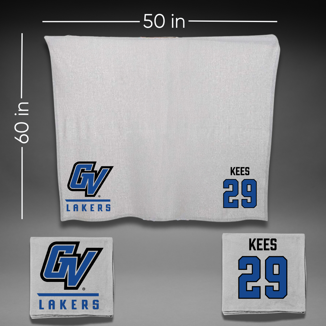 Grand Valley State University Baseball Gray Blanket - #29 Jackson Kees