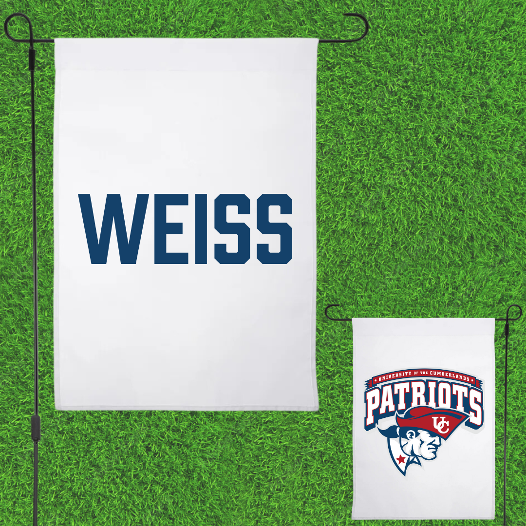 University of the Cumberlands Swimming & Diving White Garden Flag - Michelle Weiss