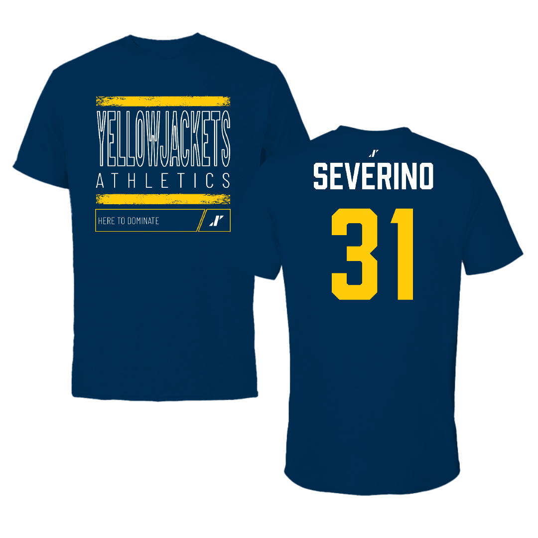 Graceland University Baseball Navy Dominate Tee - #31 Rafael Severino