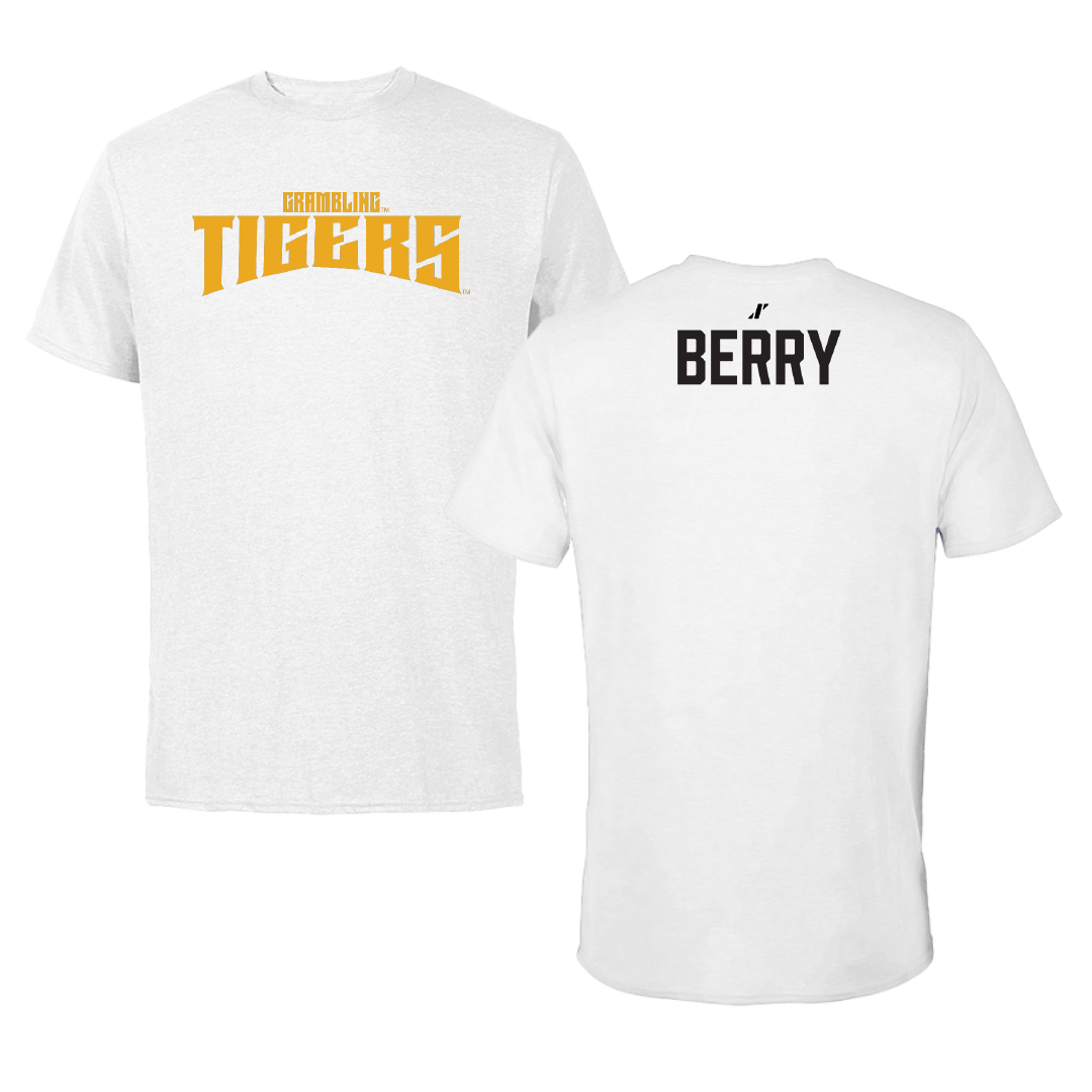 Grambling State University TF and XC White Classic Performance Tee - Jonathan Berry