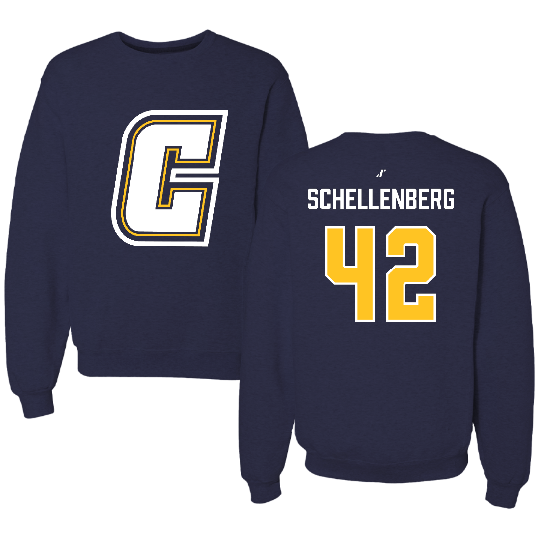 Coker University Lacrosse (M) Navy Crewneck - #42 Jack Schellenberg