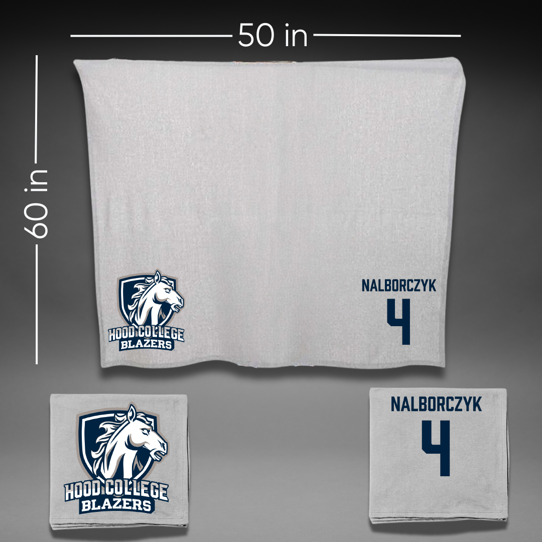 Hood College Lacrosse Gray Blanket - #4 Madison Nalborczyk