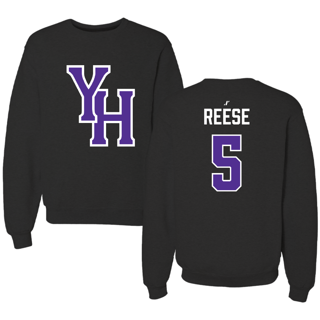 Young Harris College Softball Black Crewneck - #5 Aubree Reese