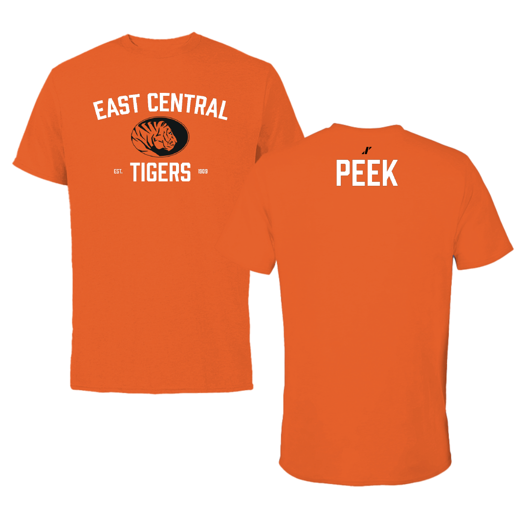East Central University Baseball Orange General Performance Tee - Caleb Peek
