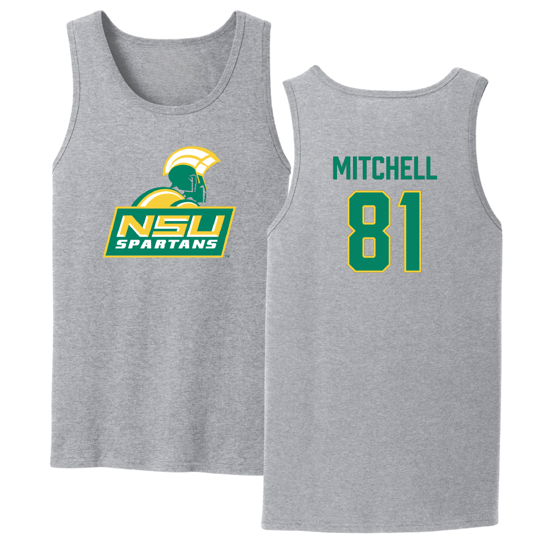 Norfolk State University Football Sport Gray Tank Top - #81 Elyjah Mitchell