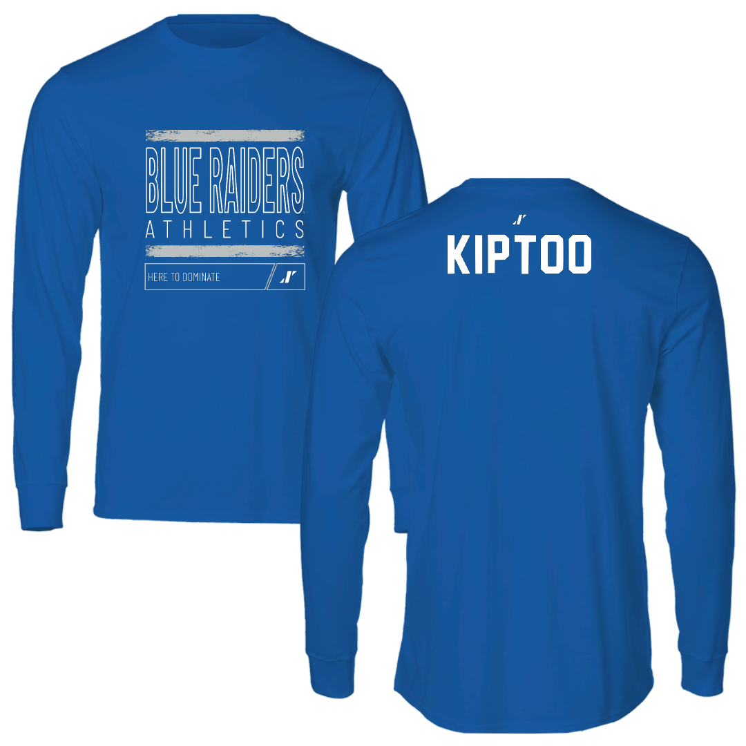 Middle Tennessee State University TF and XC Blue Dominate Performance Long Sleeve - Brian Kiptoo