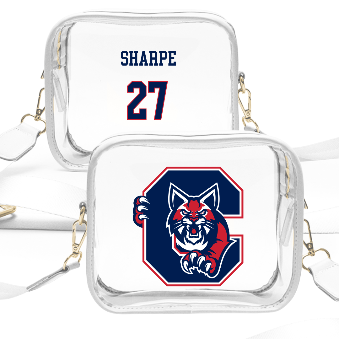 Catawba College Baseball White Clear Stadium Bag - #27 Seth Sharpe