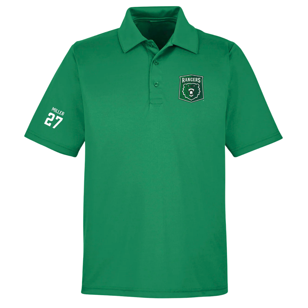 University of Wisconsin-Parkside Baseball Green Polo - #27 Brennen Miller