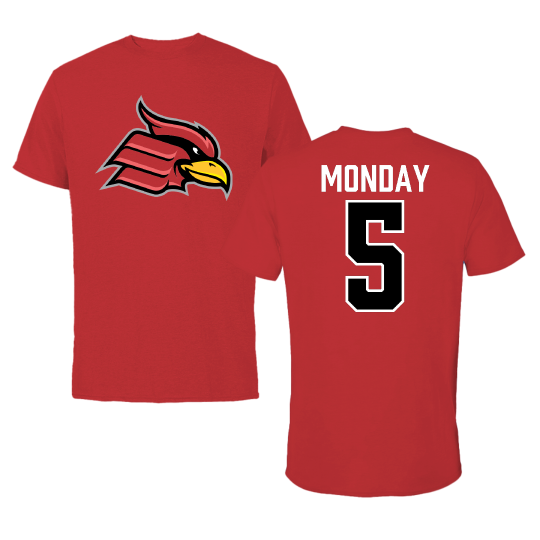 Wheeling University Softball Red Tee - #5 Kearstin Monday