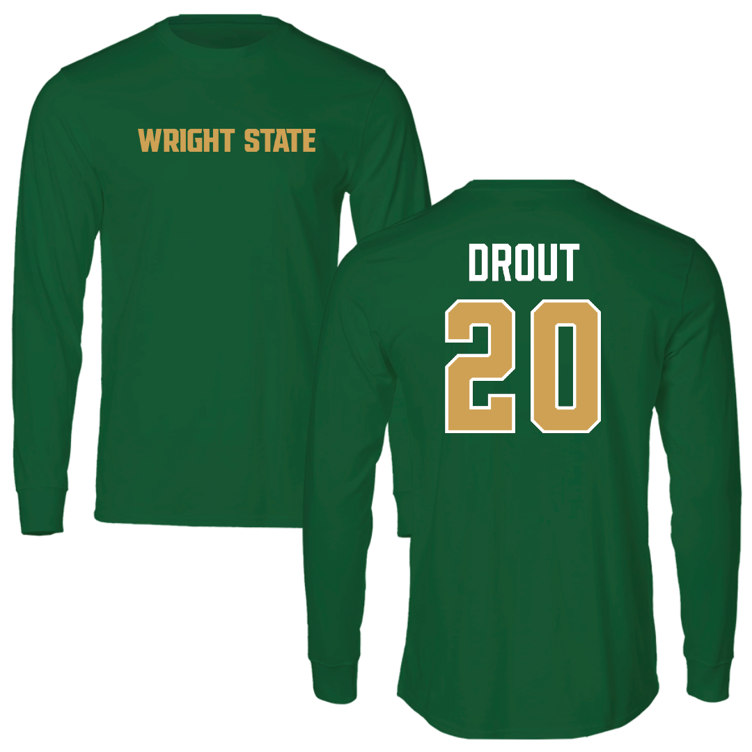 Wright State University Basketball Green Long Sleeve - #20 MaKenzie Drout