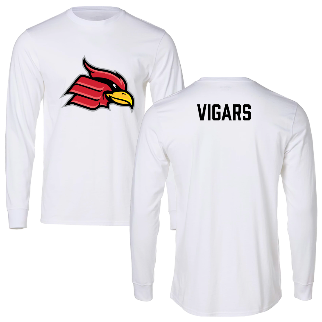 Wheeling University TF and XC White Performance Long Sleeve - Kristopher Vigars