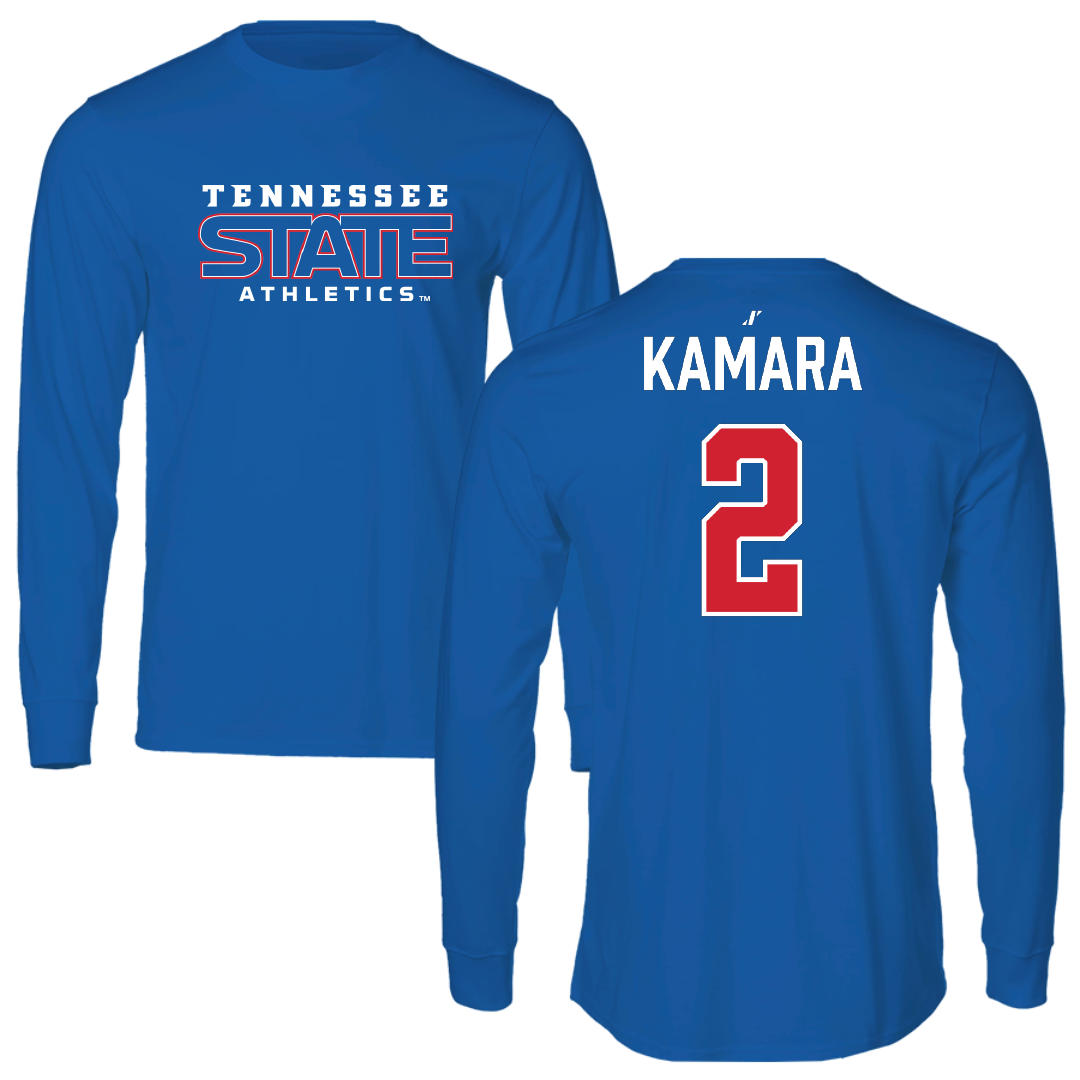 Tennessee State University Basketball (W) Blue Performance Long Sleeve - #2 Somah Kamara
