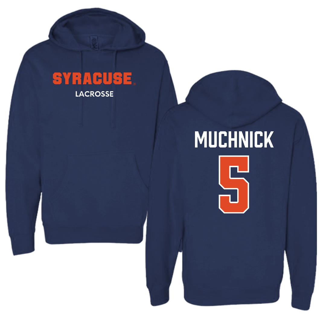Syracuse University Lacrosse (W) Navy Hoodie - #5 Emma Muchnick
